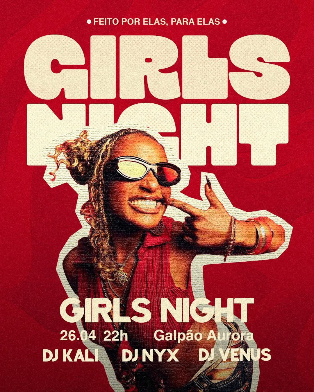 Girls Night Event Poster Illustration