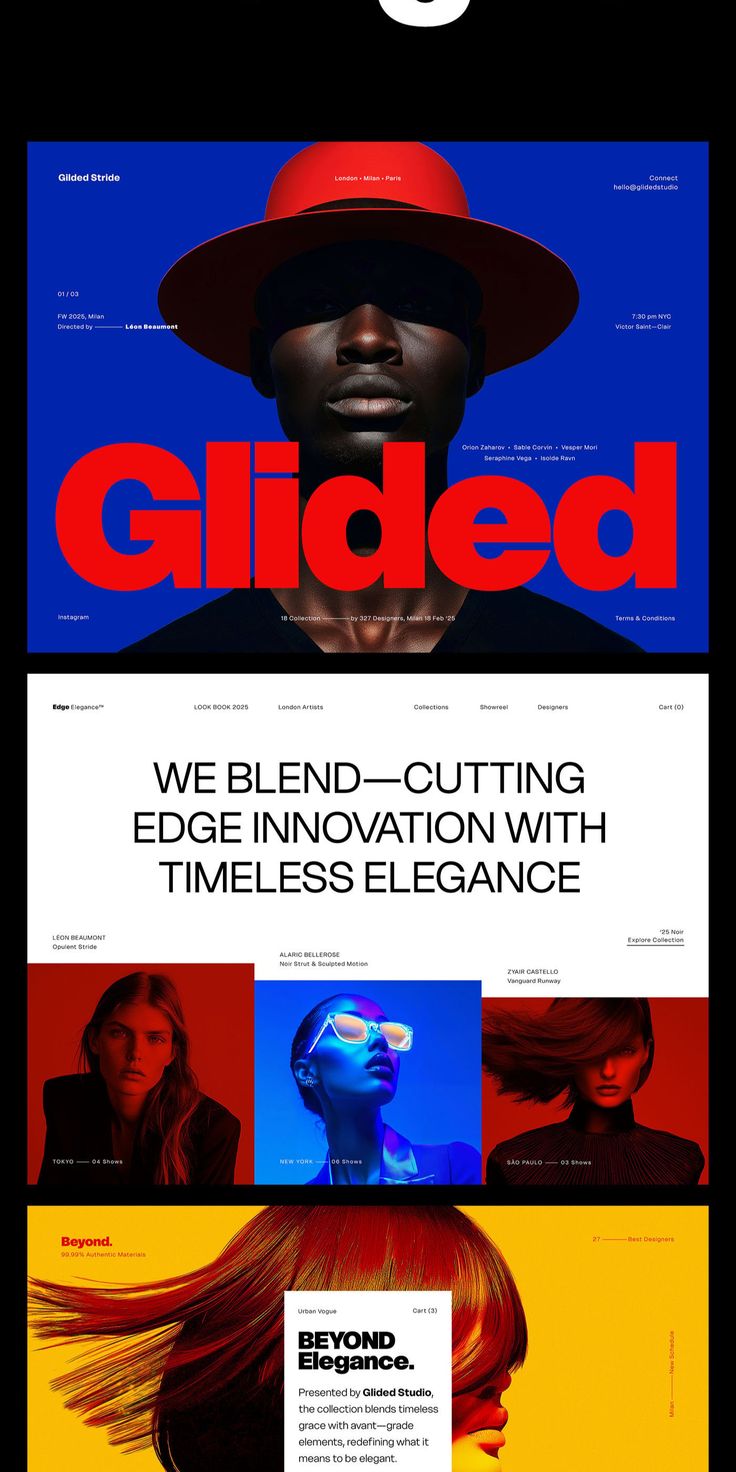 Gilded Stride - High Contrast Editorial Layout
